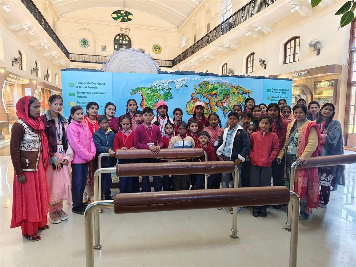 School students and event gathering